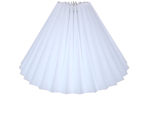 Lampeskærm Plissé svøb hvid bomuld længde 13 cm.